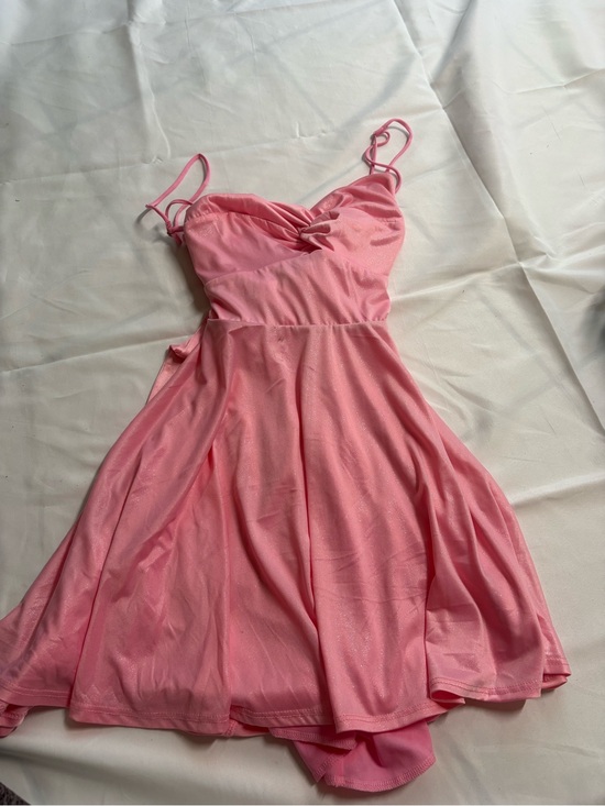 Lucy in the Sky Dresses & Skirts - Lucy in the sky size large Pink Spaghetti-Strap Fit & Flare Dress